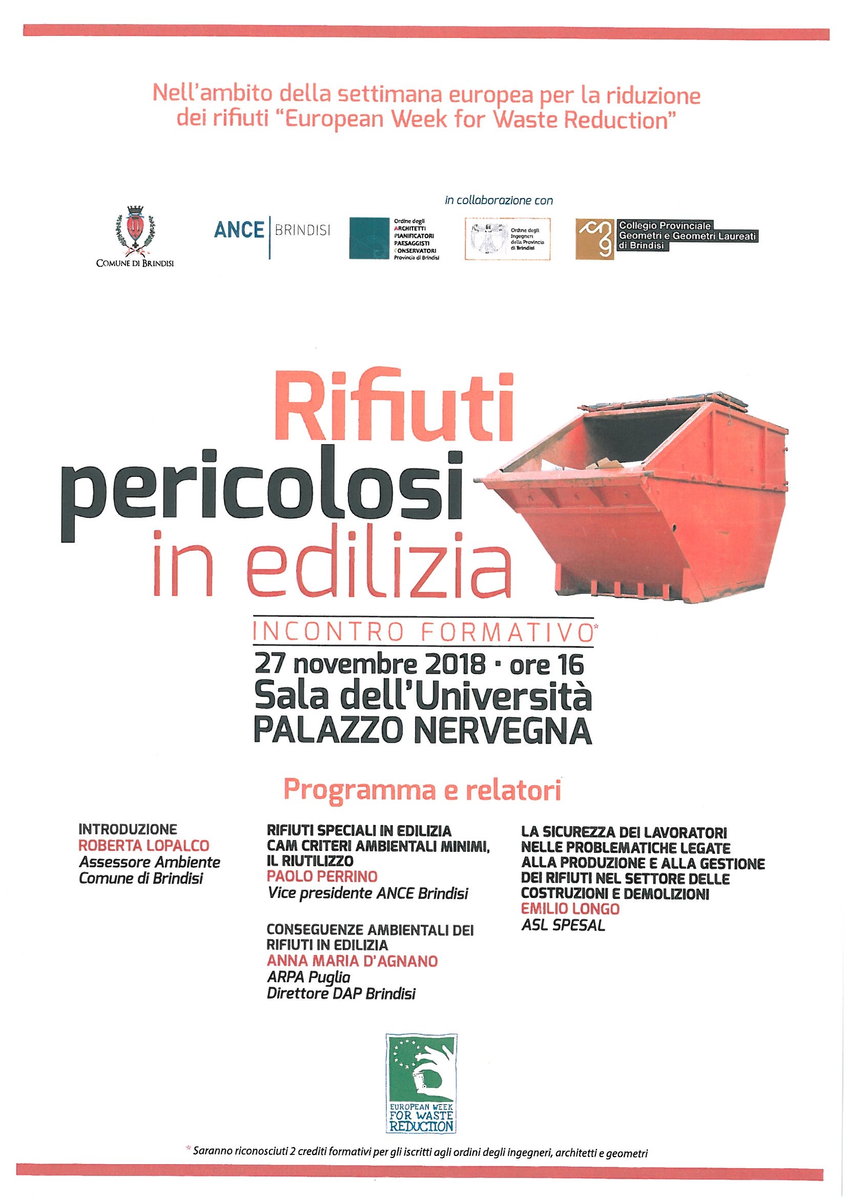 Incontro formativo “Rifiuti pericolosi in edilizia”